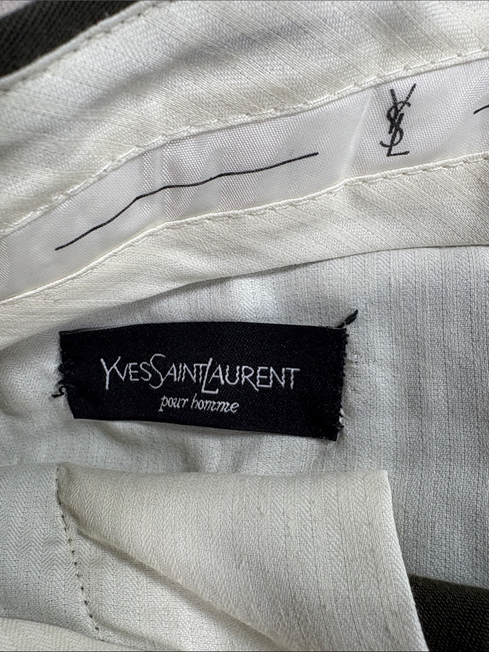 VTG Yves Saint Laurent Pour Homme Pleated Cuffed Trousers 32x30 EUC - Picture 2 of 4
